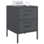 Bedside tables 2 units anthracite gray steel 36x39x50.5 cm by , Nightstands - Ref: Foro24-842927, Price: 162,21 €, Discount: %