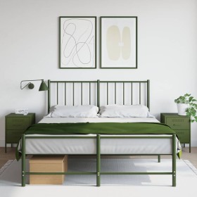 Mesitas de noche 2 unidades acero verde oliva 36x39x50,5 cm de , Mesitas de noche - Ref: Foro24-842931, Precio: 215,99 €, Des...