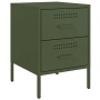 Bedside tables 2 units olive green steel 36x39x50.5 cm by , Nightstands - Ref: Foro24-842931, Price: 162,21 €, Discount: %