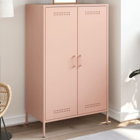 Aparador de acero rosa 68x39x113 cm de , Aparadores - Ref: Foro24-842965, Precio: 185,57 €, Descuento: %