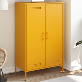 Aparador de acero amarillo mostaza 68x39x113 cm de , Aparadores - Ref: Foro24-842967, Precio: 185,57 €, Descuento: %