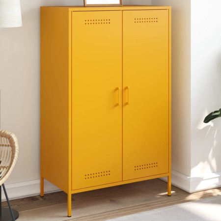 Aparador de acero amarillo mostaza 68x39x113 cm de , Aparadores - Ref: Foro24-842967, Precio: 185,99 €, Descuento: %