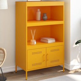 Aparador de acero amarillo mostaza 68x39x113 cm de , Aparadores - Ref: Foro24-842973, Precio: 161,99 €, Descuento: %