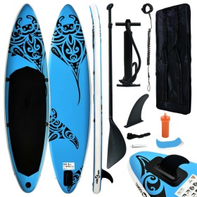 Blaues aufblasbares Paddle-Surfbrett-Set 320x76x15 cm von vidaXL, Paddleboards - Ref: Foro24-92738, Preis: 201,99 €, Rabatt: %