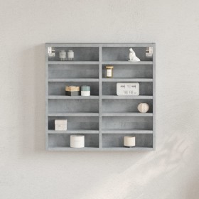 Vitrina de madera de ingeniería gris hormigón 60x8,5x58 cm de , Estantes y estanterías - Ref: Foro24-847964, Precio: 42,99 €,...