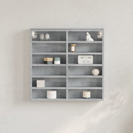 Engineered wood display case in gray concrete 60x8.5x58 cm by , Shelves and shelves - Ref: Foro24-847964, Price: 42,07 €, Dis...