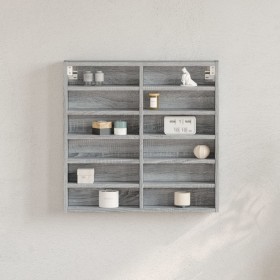 Engineered wood display case in Sonoma gray, 60x8.5x58 cm by , Shelves and shelves - Ref: Foro24-847966, Price: 43,99 €, Disc...