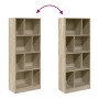 Engineered wood bookshelf in Sonoma oak, 57x28.5x141 cm by , Bookcases and shelves - Ref: Foro24-847998, Price: 83,31 €, Disc...