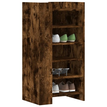 Shoe cabinet made of smoked oak engineered wood, 52x37.5x100 cm by , Shoe racks and shoe organizers - Ref: Foro24-848448, Pri...