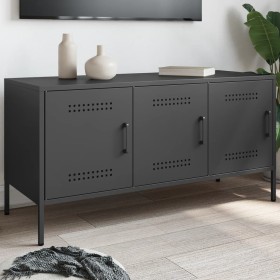 Black steel TV stand 100.5x39x50.5 cm by , TV Furniture - Ref: Foro24-842946, Price: 155,99 €, Discount: %