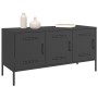 Schwarzer TV-Schrank aus Stahl, 100,5x39x50,5 cm. von , TV-Möbel - Ref: Foro24-842946, Preis: 117,68 €, Rabatt: %