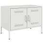 Mueble de TV de acero blanco 68x39x50,5 cm de , Muebles TV - Ref: Foro24-842944, Precio: 131,99 €, Descuento: %