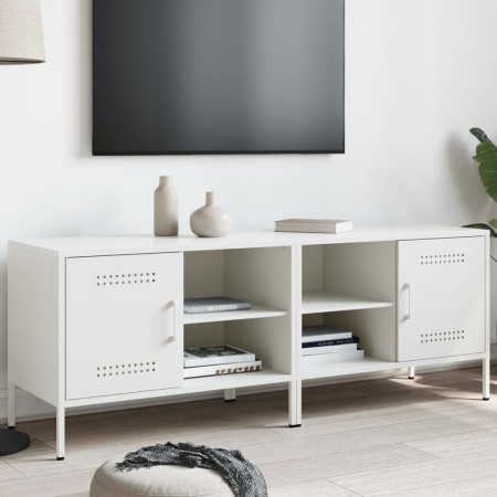 TV furniture 2 pieces white steel 68x39x50.5 cm by , TV Furniture - Ref: Foro24-843005, Price: 173,78 €, Discount: %