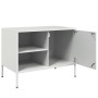 TV-Möbel 2-teilig, weißer Stahl, 68x39x50,5 cm von , TV-Möbel - Ref: Foro24-843005, Preis: 173,78 €, Rabatt: %