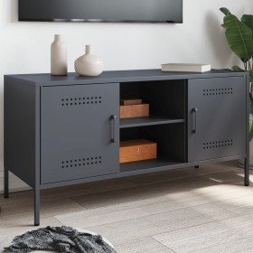 TV-Möbel aus anthrazitgrauem Stahl, 100,5x39x50,5 cm. von , TV-Möbel - Ref: Foro24-842990, Preis: 123,66 €, Rabatt: %