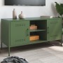 TV stand in olive green steel, 100.5x39x50.5 cm by , TV Furniture - Ref: Foro24-842992, Price: 123,75 €, Discount: %