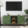 Mueble de TV de acero verde oliva 100,5x39x50,5 cm de , Muebles TV - Ref: Foro24-842992, Precio: 123,75 €, Descuento: %