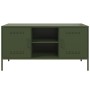 Mueble de TV de acero verde oliva 100,5x39x50,5 cm de , Muebles TV - Ref: Foro24-842992, Precio: 123,75 €, Descuento: %