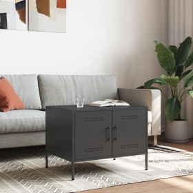 Cold-rolled black steel coffee table 68x50x50.5 cm by , Coffee table - Ref: Foro24-843030, Price: 108,51 €, Discount: %