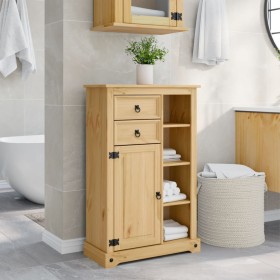 Armario de baño Corona madera maciza de pino 70x33x110 cm de , Muebles de baño - Ref: Foro24-4013403, Precio: 158,99 €, Descu...