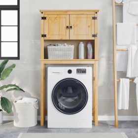 Solid pine wood Corona bathroom furniture for washing machine by , Bathroom furniture - Ref: Foro24-4013408, Price: 128,99 €,...