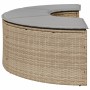 Garden stool with beige synthetic rattan cushions by , Outdoor ottomans - Ref: Foro24-369089, Price: 154,52 €, Discount: %