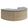 Garden stool with beige synthetic rattan cushions by , Outdoor ottomans - Ref: Foro24-369089, Price: 154,52 €, Discount: %