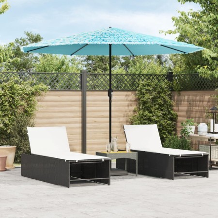 Garden umbrella with blue steel pole 324x324x247 cm by , Umbrellas - Ref: Foro24-4005110, Price: 112,13 €, Discount: %