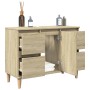 Plywood oak Sonoma bathroom cabinet 80x33x60 cm by , bathroom vanities - Ref: Foro24-849665, Price: 86,99 €, Discount: %