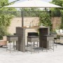 7-piece garden bar set with black PE rattan cushions by , Garden sets - Ref: Foro24-3261518, Price: 540,74 €, Discount: %