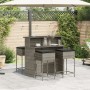 5-piece garden bar set with gray PE rattan cushions by , Garden sets - Ref: Foro24-3261489, Price: 397,18 €, Discount: %