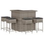 5-piece garden bar set with gray PE rattan cushions by , Garden sets - Ref: Foro24-3261505, Price: 424,70 €, Discount: %