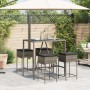 5-piece garden bar set with gray PE rattan cushions by , Garden sets - Ref: Foro24-3261468, Price: 322,80 €, Discount: %