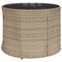 Round garden sofa with table and beige PE rattan cushions by , Outdoor sofas - Ref: Foro24-3318537, Price: 682,19 €, Discount: %