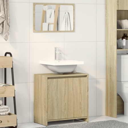 Bathroom furniture set 2 pieces plywood Sonoma oak by , bathroom vanities - Ref: Foro24-849610, Price: 81,99 €, Discount: %