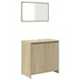 Set de muebles de baño 2 pzas madera contrachapada roble Sonoma de , Tocadores de baño - Ref: Foro24-849610, Precio: 77,91 €,...