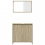 Set de muebles de baño 2 pzas madera contrachapada roble Sonoma de , Tocadores de baño - Ref: Foro24-849610, Precio: 77,91 €,...