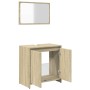 Bathroom furniture set 2 pieces plywood Sonoma oak by , bathroom vanities - Ref: Foro24-849610, Price: 81,99 €, Discount: %