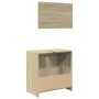 Set de muebles de baño 2 pzas madera contrachapada roble Sonoma de , Tocadores de baño - Ref: Foro24-849610, Precio: 77,91 €,...