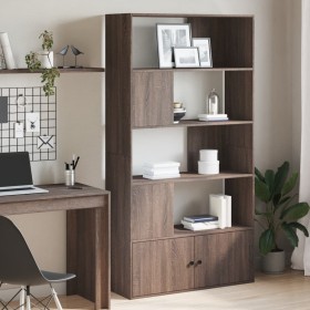 Engineered wood brown oak bookshelf 100x36x189 cm by , Bookcases and shelves - Ref: Foro24-3295330, Price: 152,99 €, Discount: %