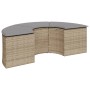 Set de sofá de jardín semicircular 3 pzas ratán sintético beige de , Sofás de exterior - Ref: Foro24-3262076, Precio: 595,40 ...