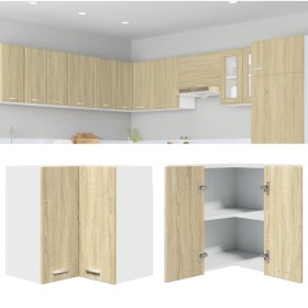 Eckschrank aus Sonoma-Eiche in Holzwerkstoff 57x57x60 cm. von , Küchenschränke - Ref: Foro24-849625, Preis: 69,67 €, Rabatt: %