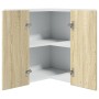 Armario de esquina madera ingeniería roble Sonoma 57x57x60 cm de , Armarios de cocina - Ref: Foro24-849625, Precio: 70,42 €, ...