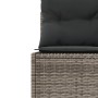 Semicircular garden sofa with gray synthetic rattan cushions by , Outdoor sofas - Ref: Foro24-3318523, Price: 422,17 €, Disco...