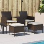 Zweier-Gartensofa mit Tisch und Hockern aus braunem PE-Rattan. von , Outdoor-Sofas - Ref: Foro24-317625, Preis: 208,87 €, Rab...