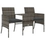 2-seater garden sofa with gray PE rattan table and stools by , Outdoor sofas - Ref: Foro24-317627, Price: 266,68 €, Discount: %