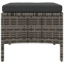 2-seater garden sofa with gray PE rattan table and stools by , Outdoor sofas - Ref: Foro24-317627, Price: 266,68 €, Discount: %