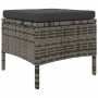 2-seater garden sofa with gray PE rattan table and stools by , Outdoor sofas - Ref: Foro24-317627, Price: 266,68 €, Discount: %