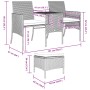 2-seater garden sofa with gray PE rattan table and stools by , Outdoor sofas - Ref: Foro24-317627, Price: 266,68 €, Discount: %