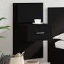 Wall-mounted bedside table with black LED lights by , Nightstands - Ref: Foro24-848159, Price: 70,59 €, Discount: %